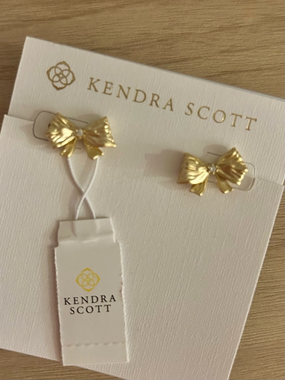 Kendra Scott x Loveshackfancy Gold Bow Stud Earrings - BRAND NEW LIMITED EDITION
